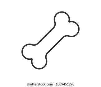 Dog Bone Icon Shape Symbol. Pet Shop, Vet Logo Sign. Vector Illustration Image. Isolated On White Background.