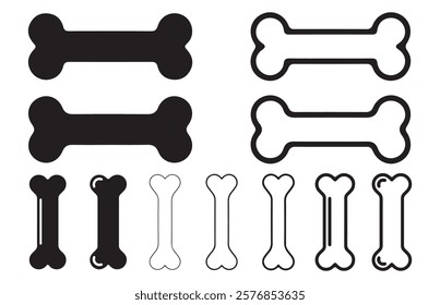 Dog bone icon. Dog bone silhouette illustration eps 10