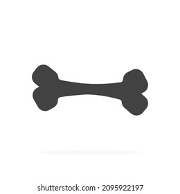 Dog Bone Icon Silhouette Vector Illustration