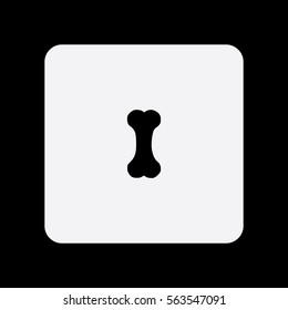 Dog bone icon silhouette vector illustration