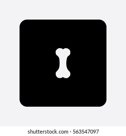 Dog bone icon silhouette vector illustration
