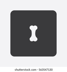 Dog bone icon silhouette vector illustration