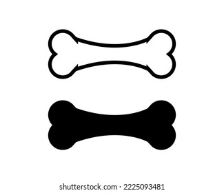 icono de hueso de perro simple. estilo plano - vector de stock.