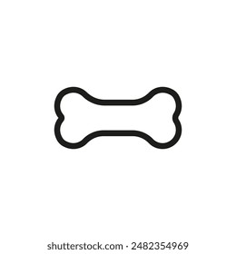 The dog bone icon. Simple linear vector illustration on a white background.