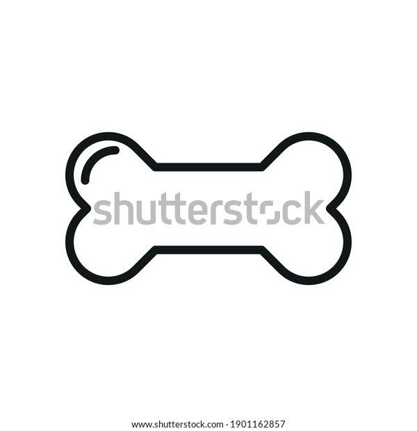 犬の骨のアイコン 白い背景に単純な線形ベクターイラスト のベクター画像素材 ロイヤリティフリー Shutterstock