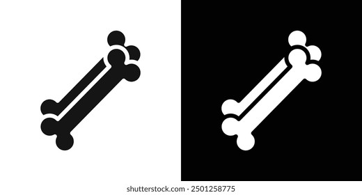 Dog bone icon Symbol mark in filled style