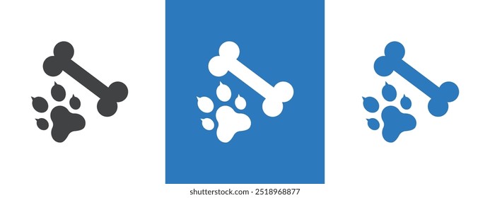 Dog bone icon thin line illustration