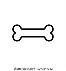 Dog Bone Icon, Bone Icon Vector Art Illustration