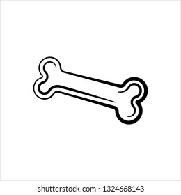 Icono Óseo del perro, Ilustración de arte vectorial del icono óseo