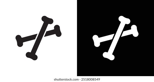 Dog bone icon Vector flat thin line illustration