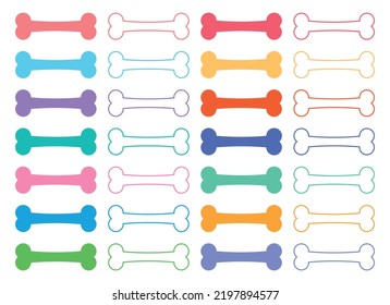 Dog bone icon vector illustration in flat style