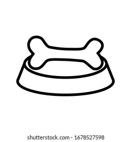 Dog bone icon vector. Bone isolated on background.