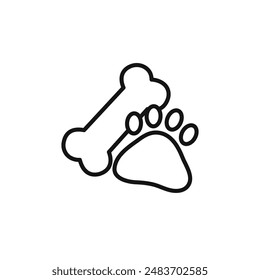 Dog bone icon vector set collection for web