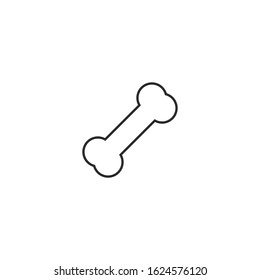 dog bone Icon vector sign isolated for graphic and web design. dog bone symbol template color editable on white background.