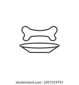 dog bone icon vector sign