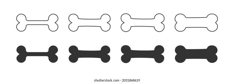 Dog bone icon. Wallpaper with dog bones. Bone. set of dog bones. Vector illustration.