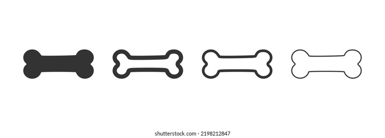 Dog bone icon. Wallpaper with dog bones. Bone. set of dog bones. Vector illustration.
