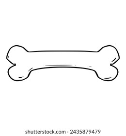 dog bone illustration outline vector	
