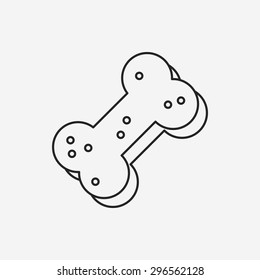dog bone line icon