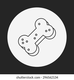 dog bone line icon