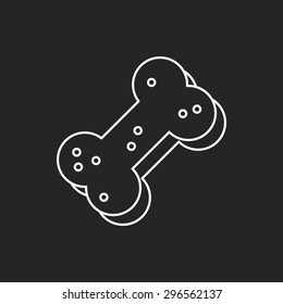 dog bone line icon