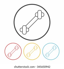 dog bone line icon