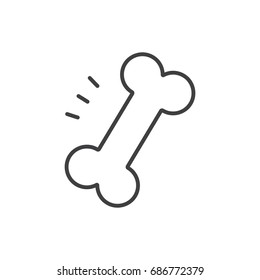Dog bone line icon.