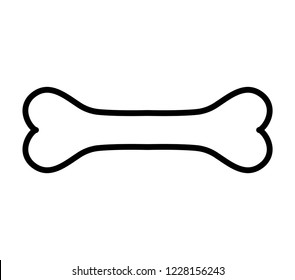 Dog bone line icon