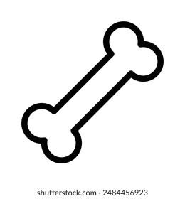 Dog bone linear logo mark in black and white