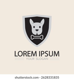 Dog With Bone in Mouth Logo