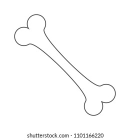 Dog bone. Outline. Vector icon.