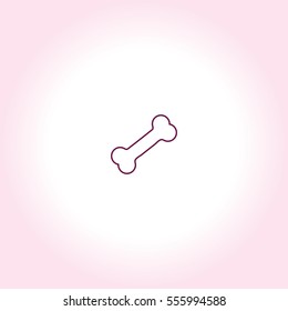 Dog Bone, Outline Vector Icon.