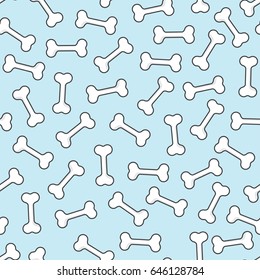 Dog bone pattern , seamless background , vector.