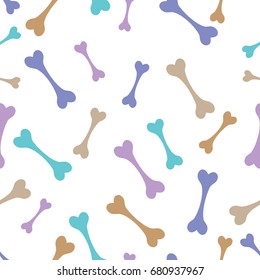 Dog bone pattern , seamless background , vector.