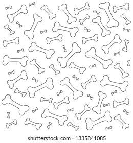 Dog bone pattern. Vector illustration of a dog bone. Cute dog bone.