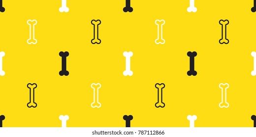 Dog Bone dog paw bulldog Seamless pattern puppy vector background wallpaper yellow