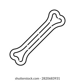 dog bone pet home line icon vector. dog bone pet home sign. isolated contour symbol black illustration