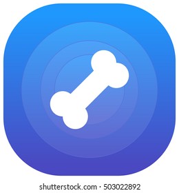 Dog Bone Purple - blue circular UI/UX App Icon / Logo Design