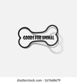 Dog Bone, realistic design element