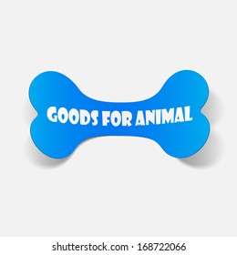 Dog Bone, realistic design element
