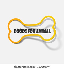 Dog Bone, realistic design element