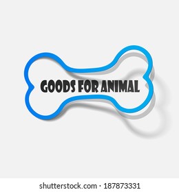 Dog Bone, realistic design element