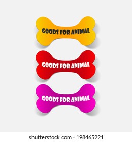 Dog Bone, realistic design element