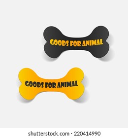 Dog Bone, realistic design element