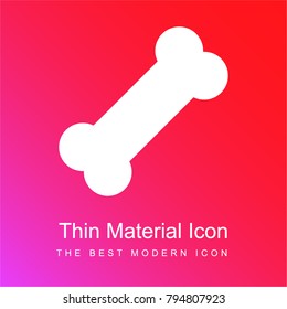 Dog bone red and pink gradient material white icon minimal design