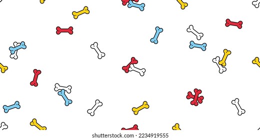 dog bone seamless pattern colorful paw footprint french bulldog vector puppy food pet toy breed cartoon doodle repeat wallpaper tile background illustration design isolated