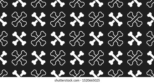 Dog bone seamless pattern crossbones vector french bulldog Halloween pirate cartoon repeat wallpaper scarf isolated tile background doodle illustration design