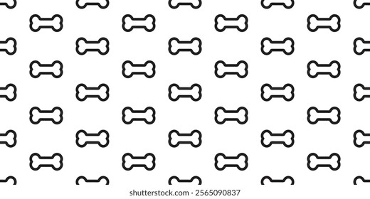 Dog bone seamless pattern doodle cartoon vector tile background gift wrapping paper repeat wallpaper scarf isolated illustration design