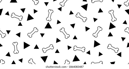 dog bone seamless pattern footprint paw triangle french bulldog puppy vector pet cartoon repeat wallpaper tile background scarf isolated doodle illustration design