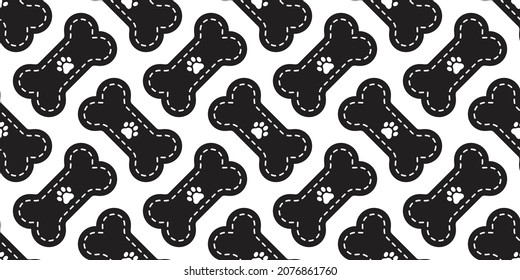 dog bone seamless pattern paw footprint french bulldog vector puppy pet food cartoon scarf isolated repeat wallpaper tile background doodle illustration design